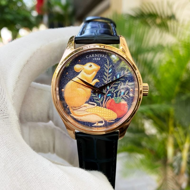 Đồng Hồ Nam Carnival Chuột Vàng Phú Quý1
